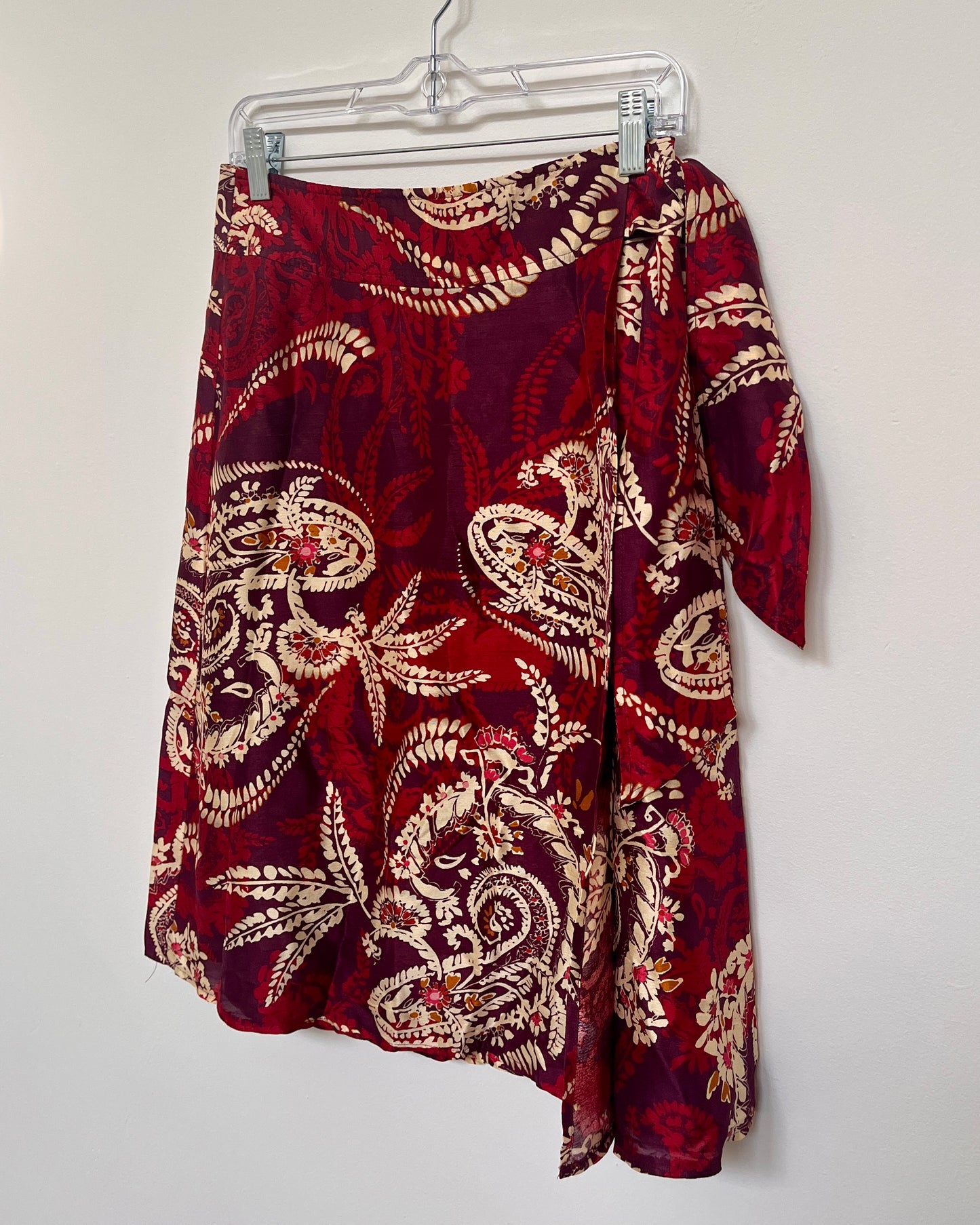 Talbots Silk Floral Wrap Skirt