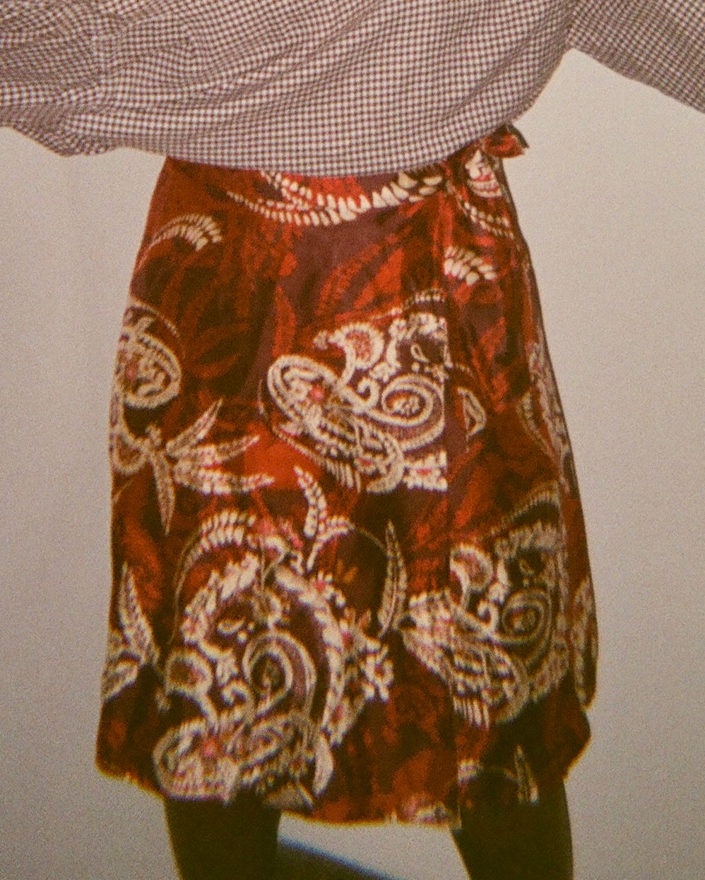 Talbots Silk Floral Wrap Skirt