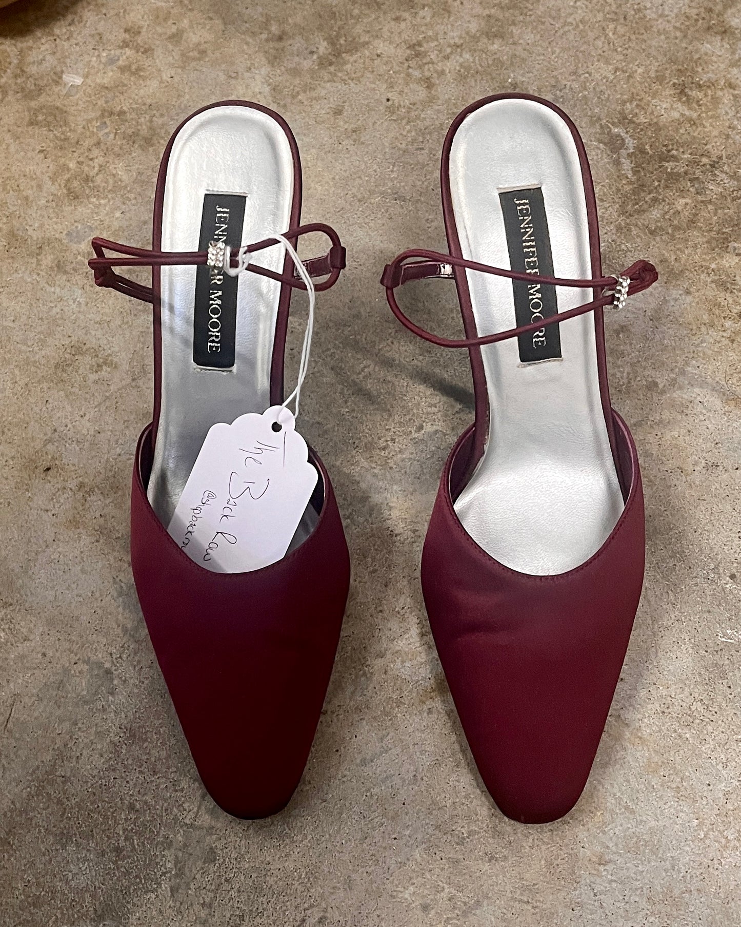 Burgundy Heeled Sandals Size 7/7.5